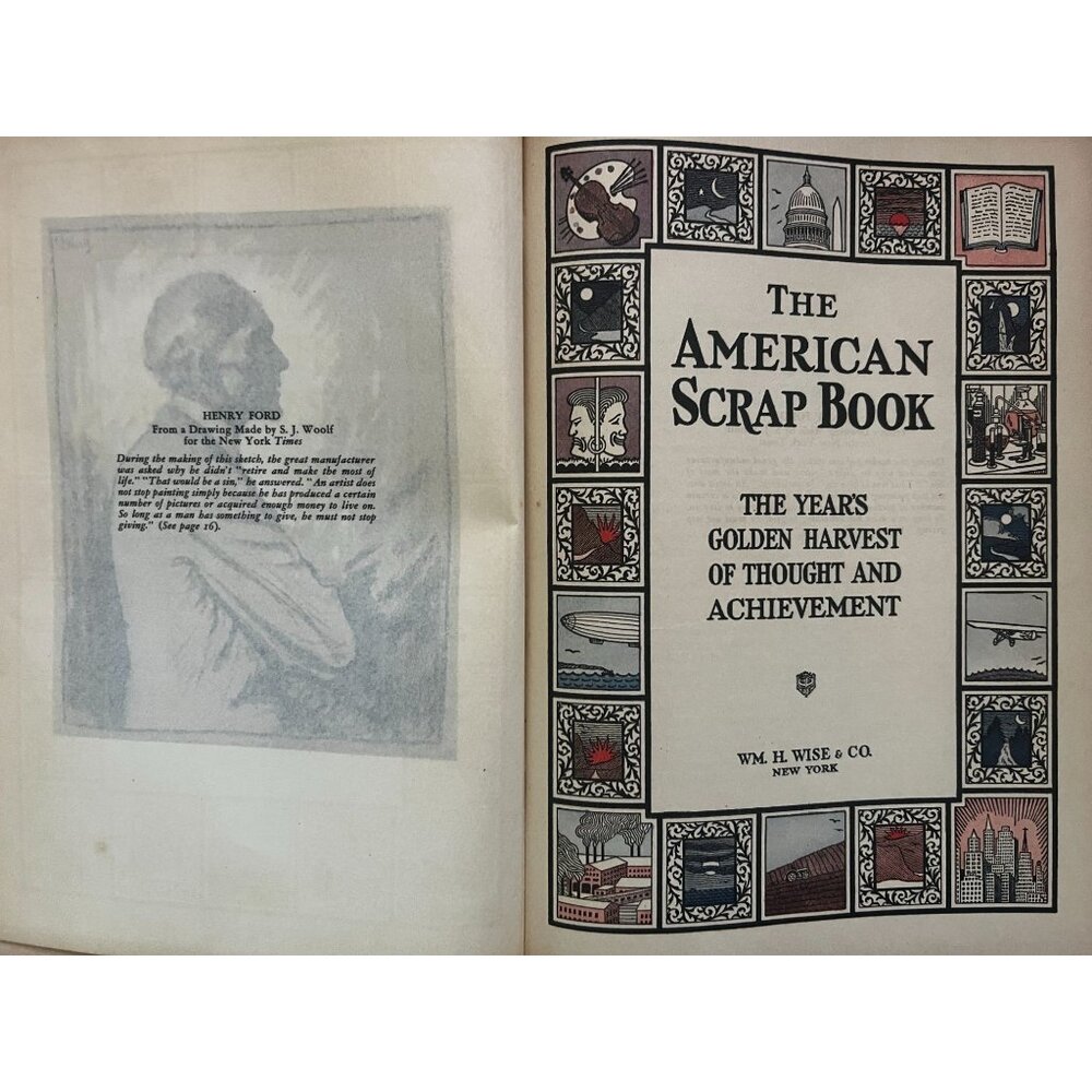 1928 American Scrap Book & European Scrap Book 2 Volume Set Wm H Wise Hardcovers - Picture 2 of 7
